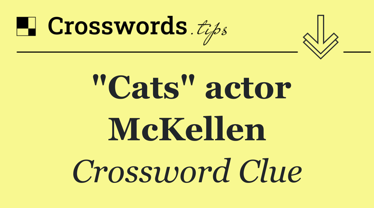 "Cats" actor McKellen