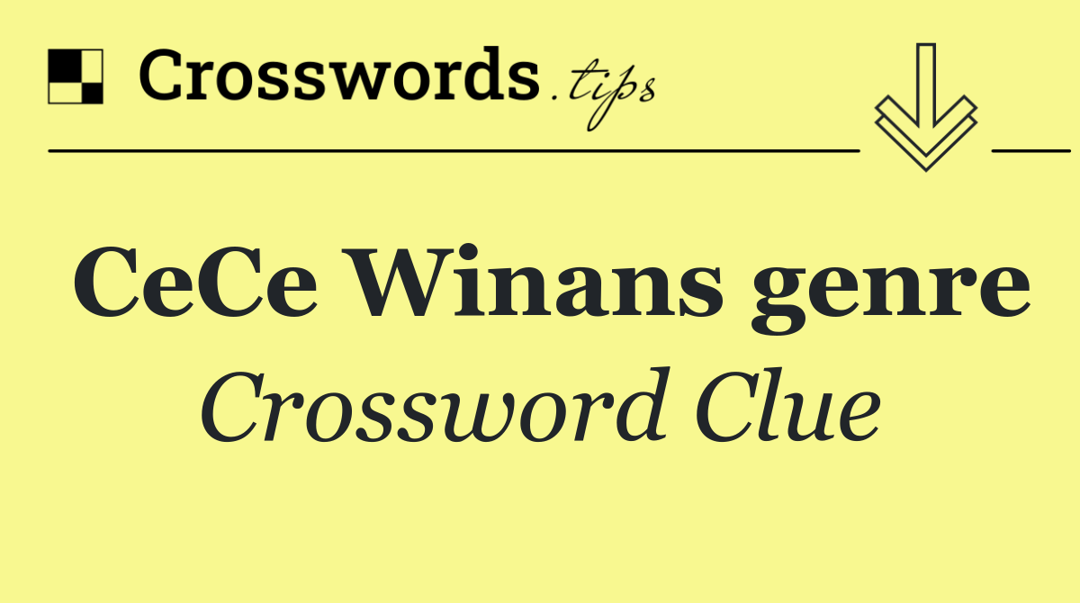 CeCe Winans genre
