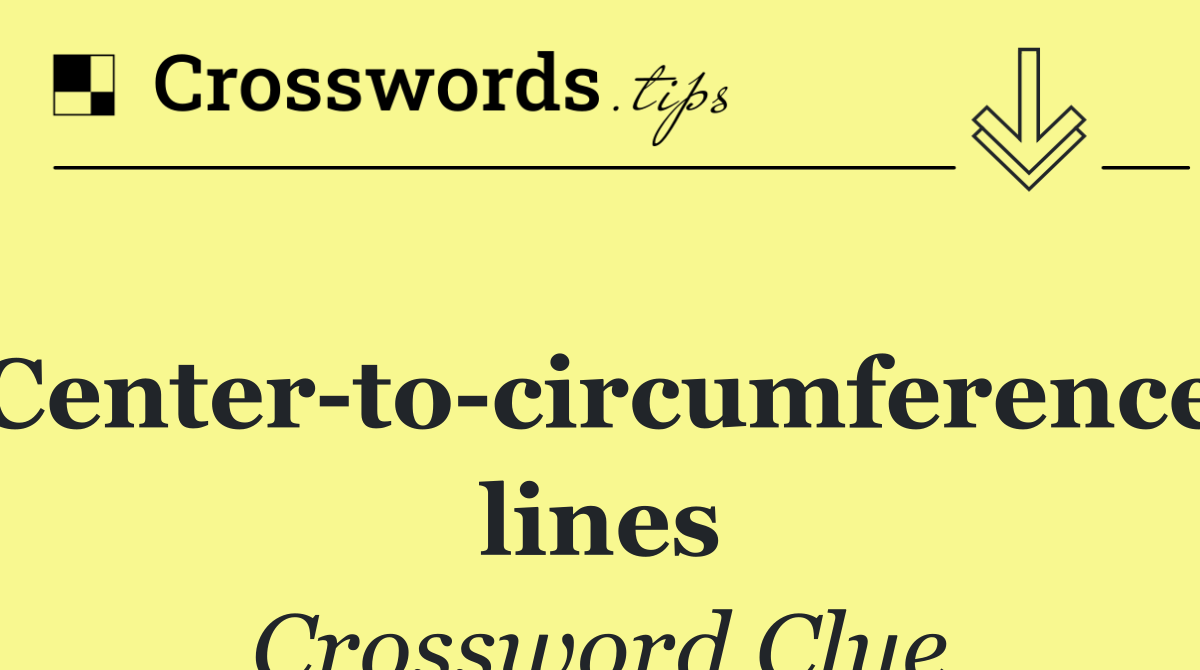 Center to circumference lines