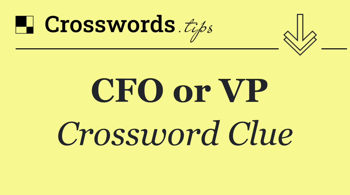 CFO or VP