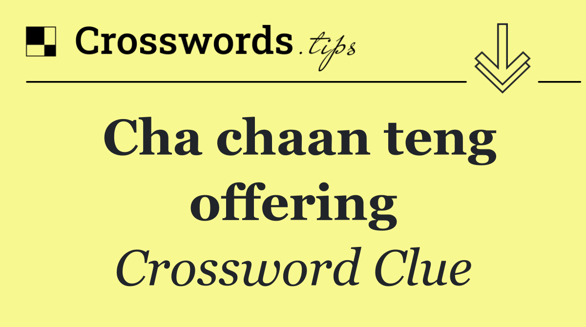 Cha chaan teng offering