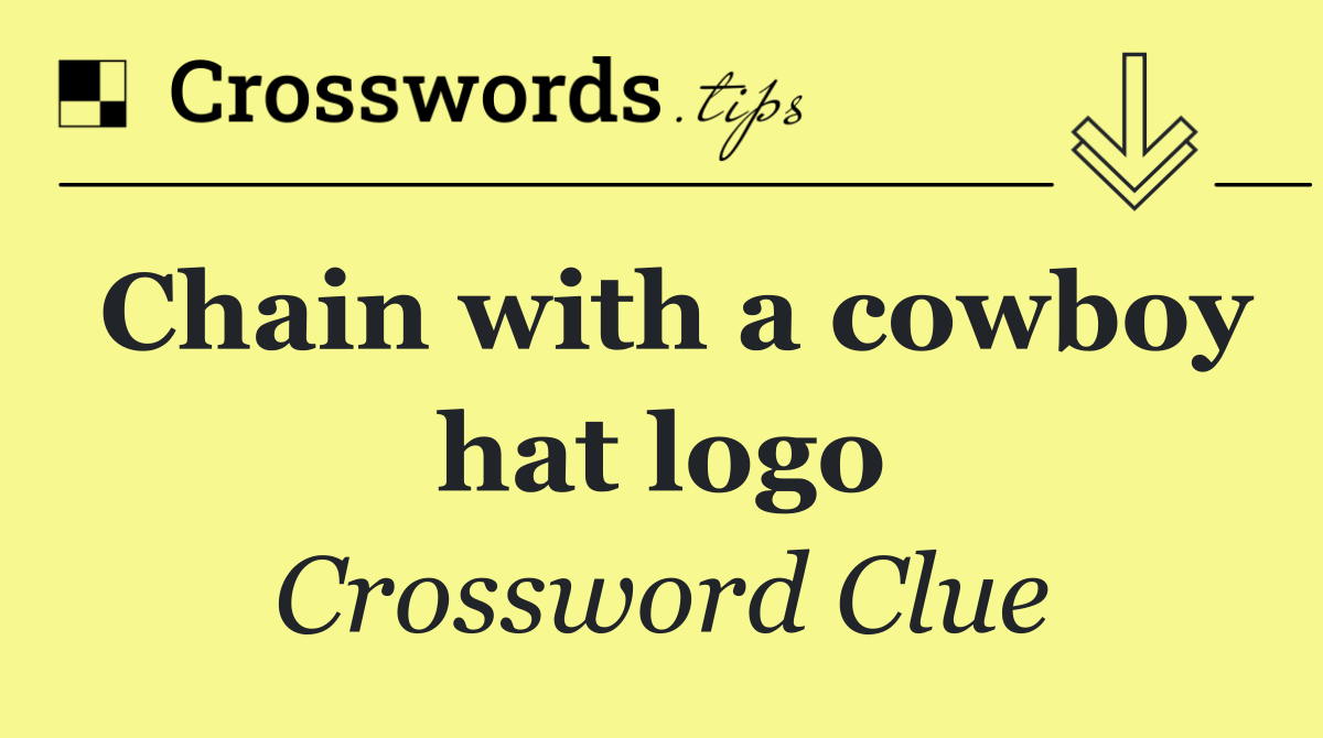 Chain with a cowboy hat logo