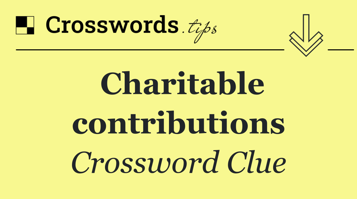 Charitable contributions