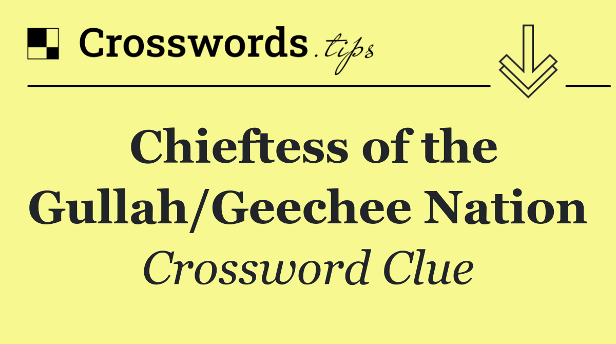 Chieftess of the Gullah/Geechee Nation