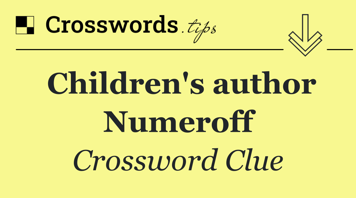 Children's author Numeroff