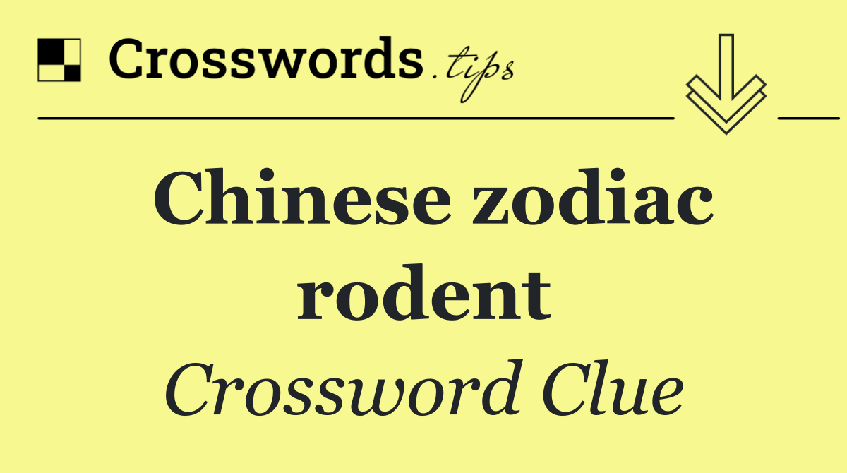 Chinese zodiac rodent