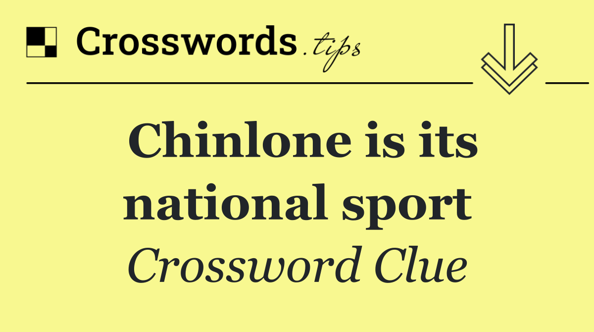 Chinlone is its national sport