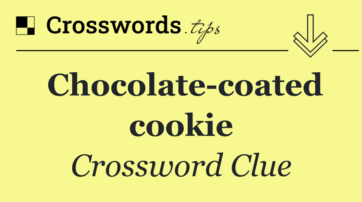 Chocolate coated cookie