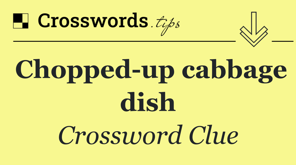 Chopped up cabbage dish
