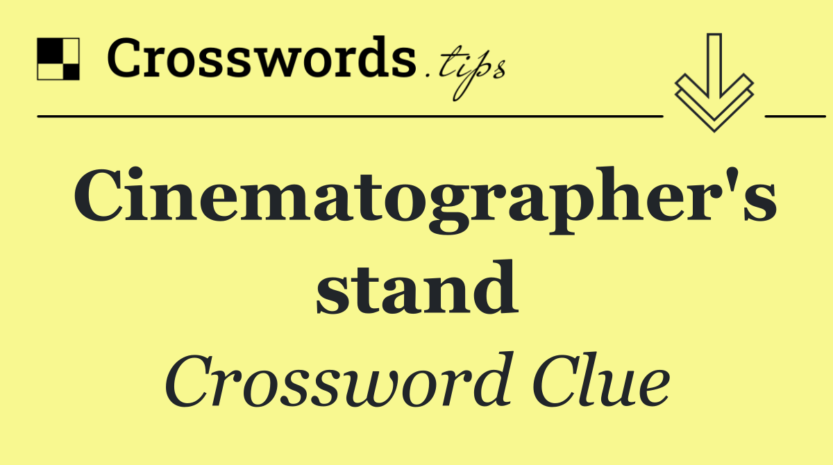 Cinematographer's stand