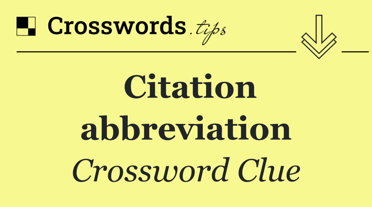 Citation abbreviation