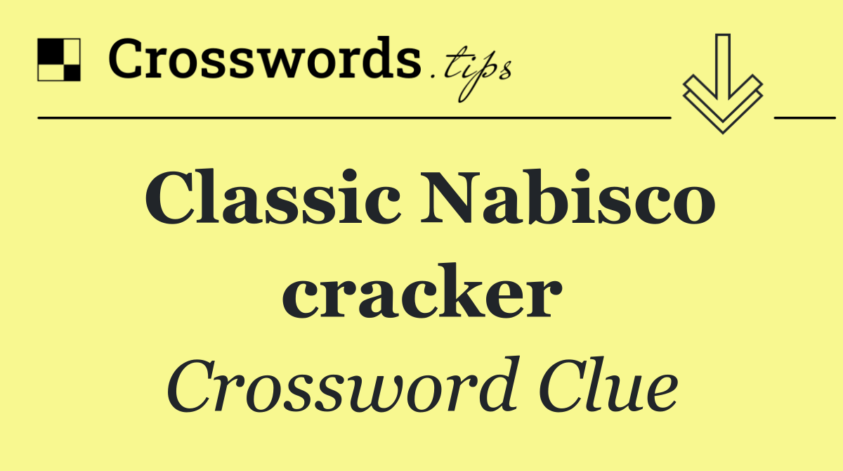 Classic Nabisco cracker
