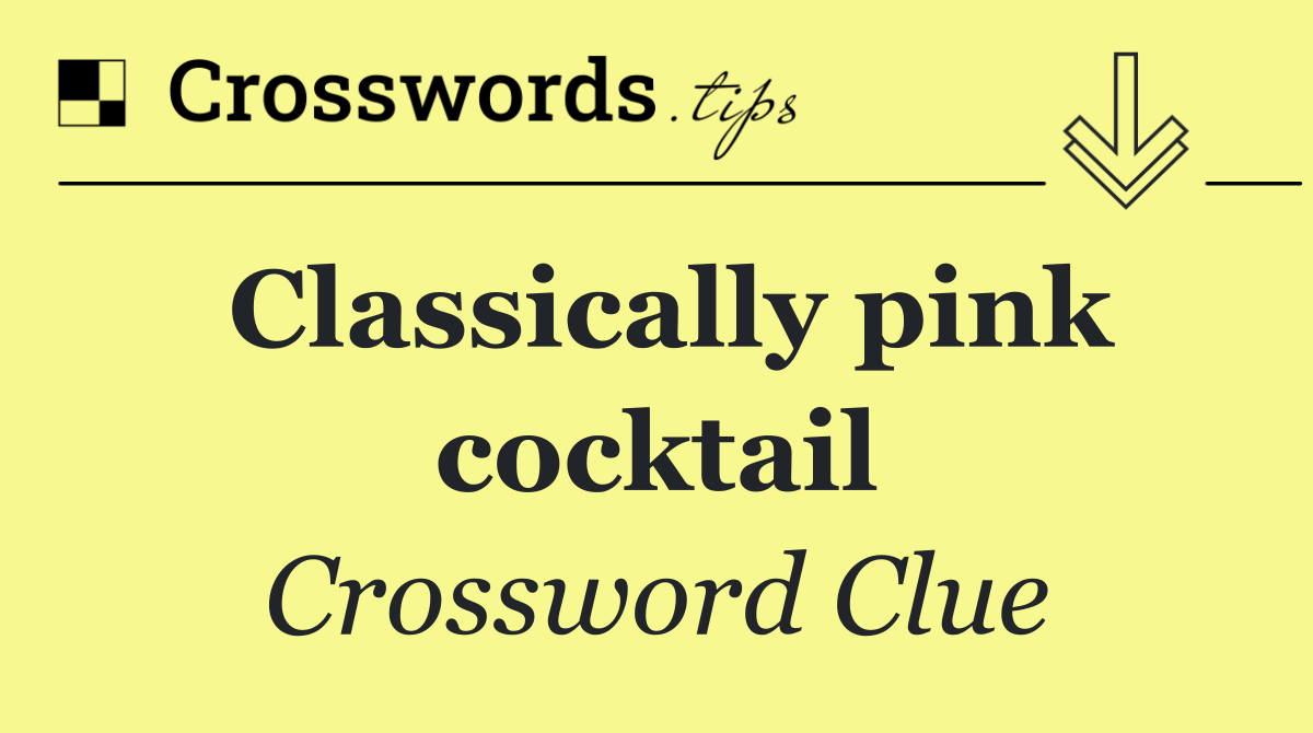 Classically pink cocktail