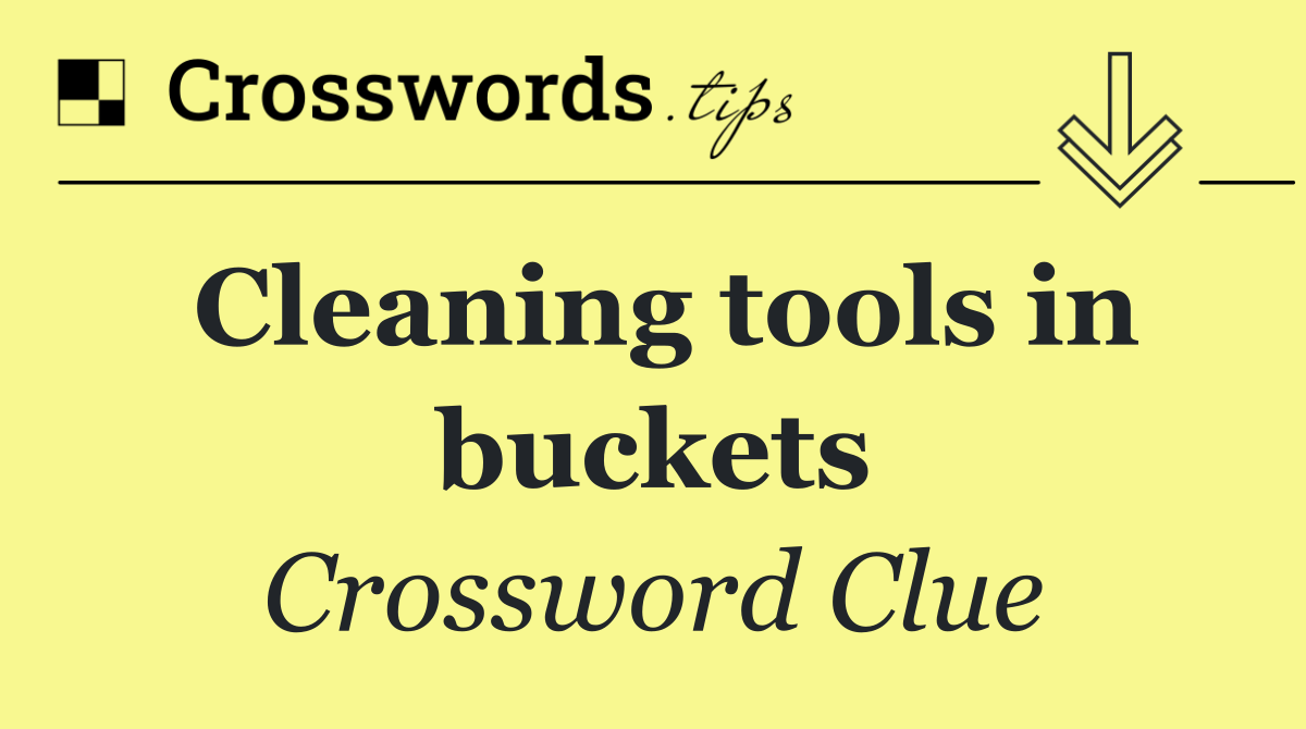 Cleaning tools in buckets