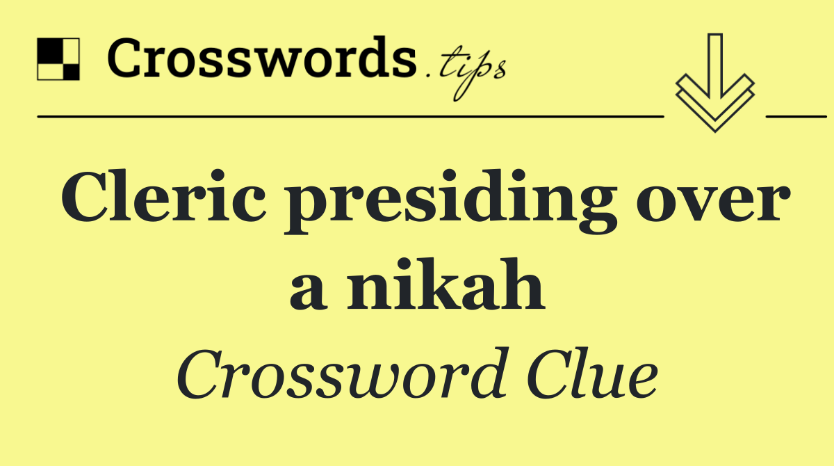 Cleric presiding over a nikah