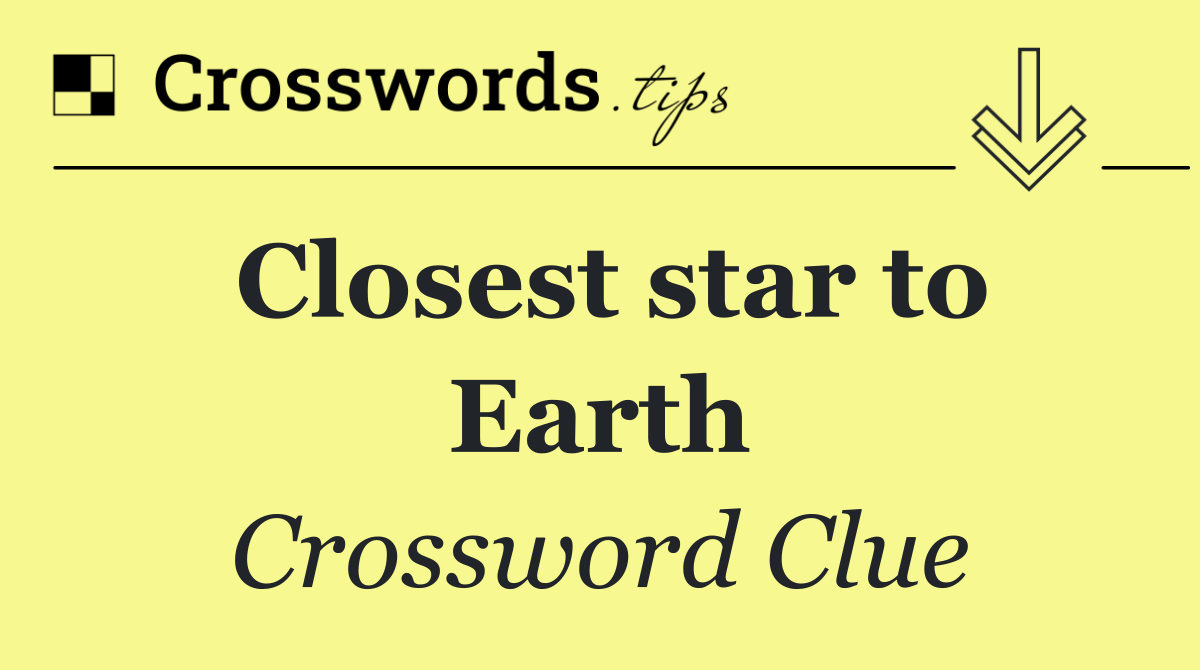 Closest star to Earth