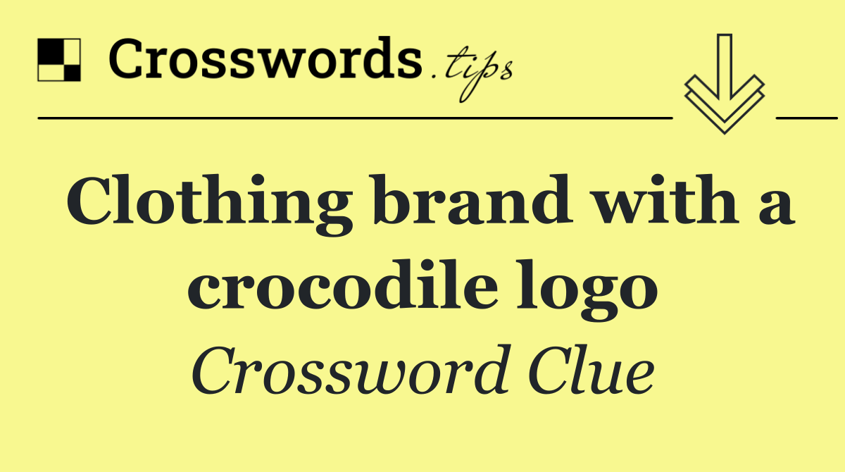 Clothing brand with a crocodile logo