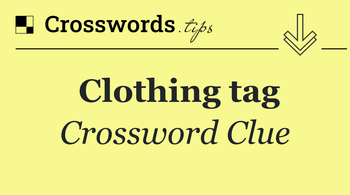 Clothing tag