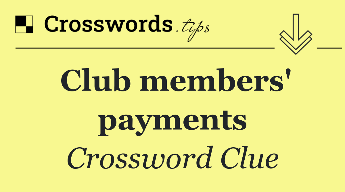 Club members' payments