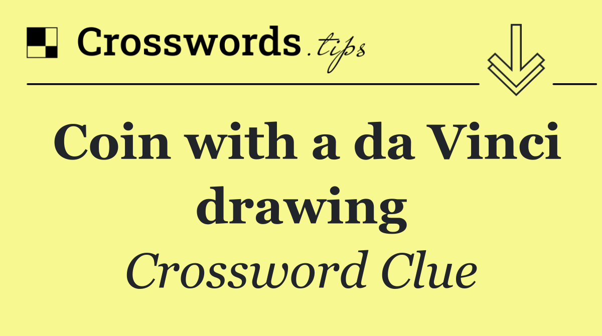 Coin with a da Vinci drawing