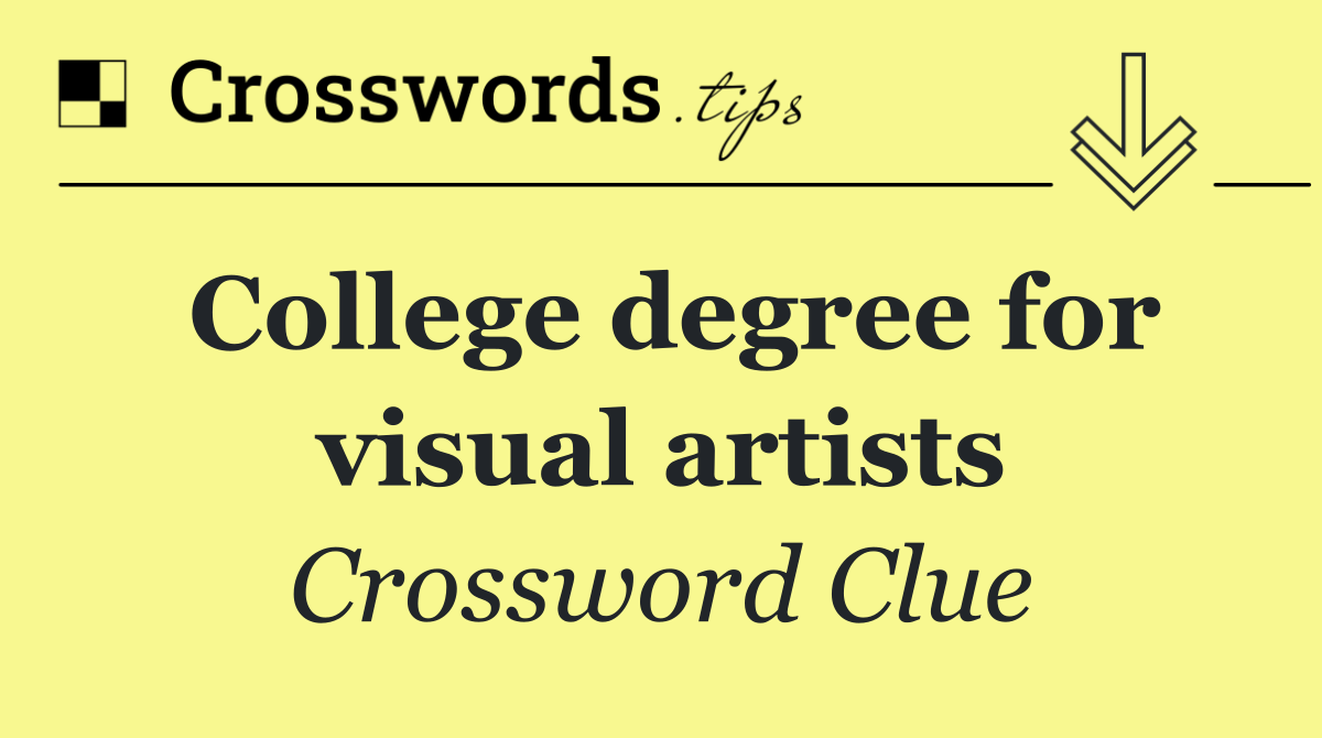 College degree for visual artists