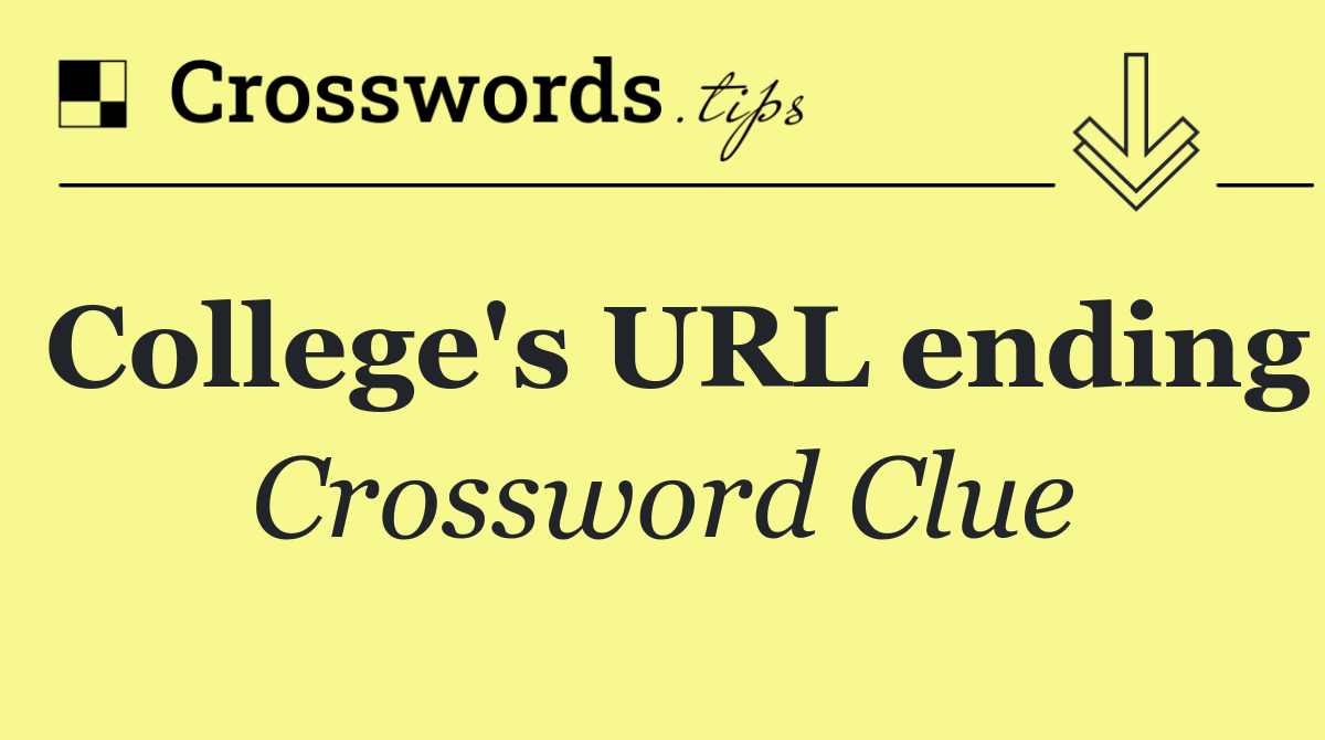 College's URL ending