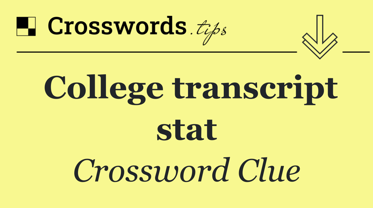 College transcript stat