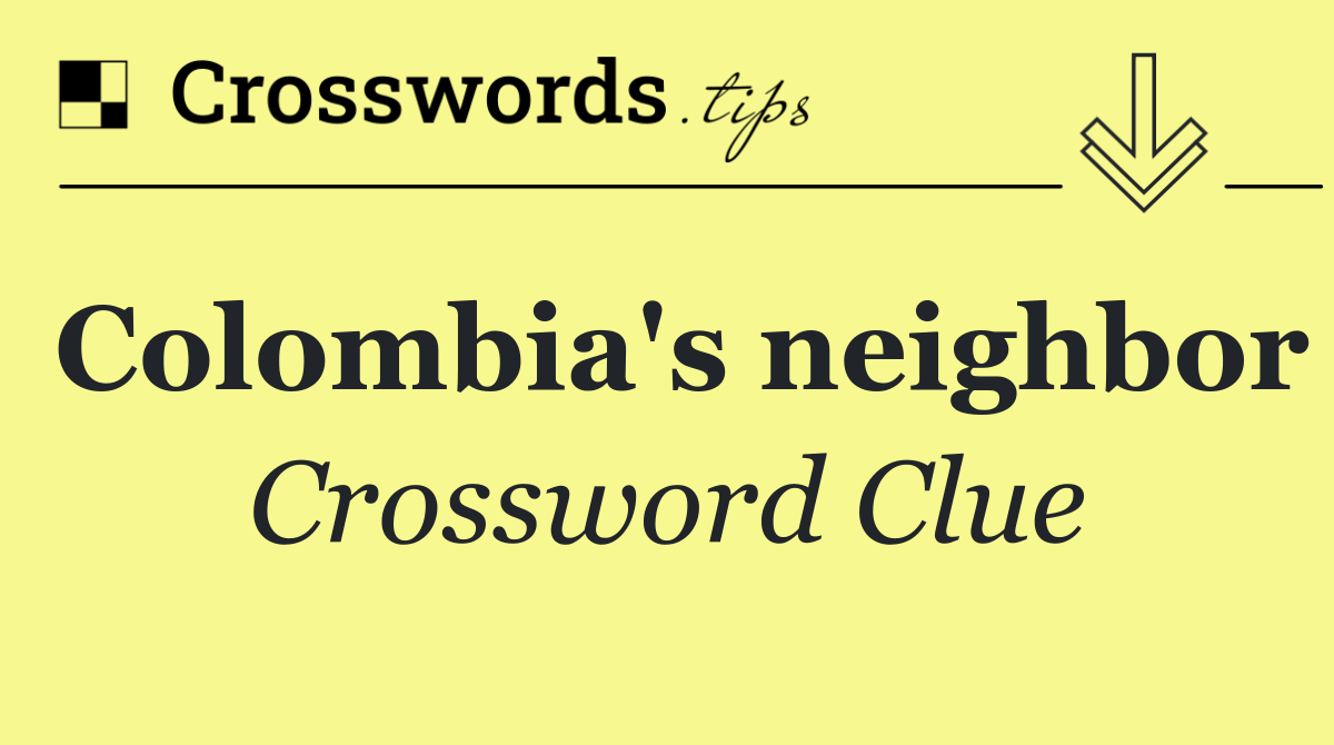 Colombia's neighbor