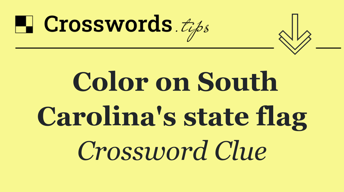 Color on South Carolina's state flag