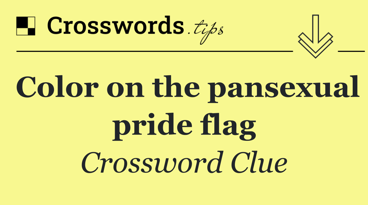 Color on the pansexual pride flag