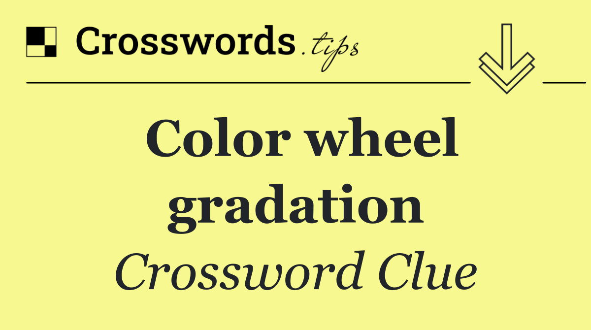 Color wheel gradation