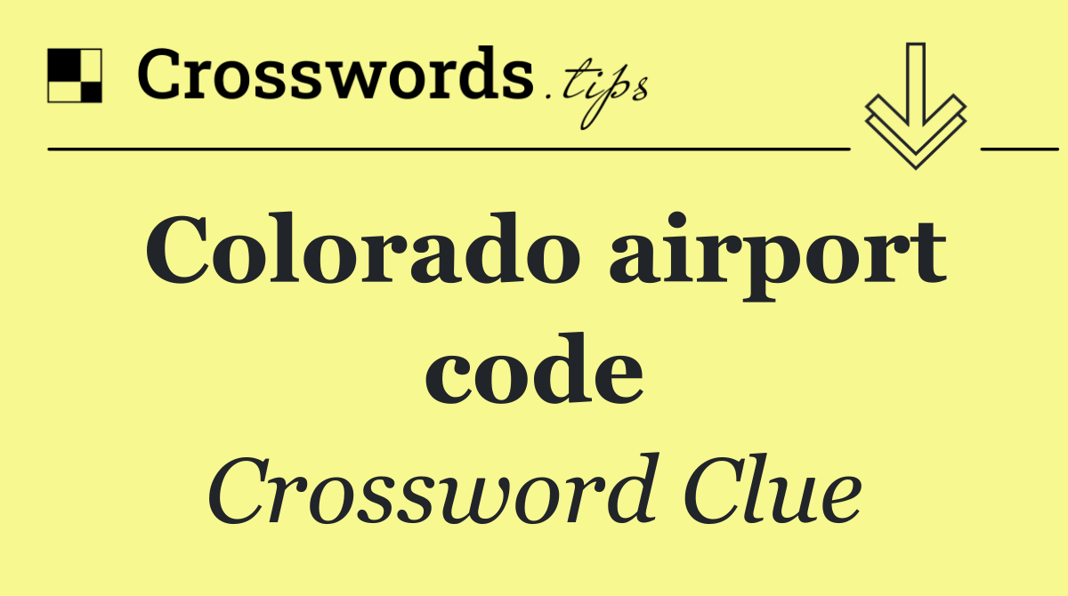 Colorado airport code