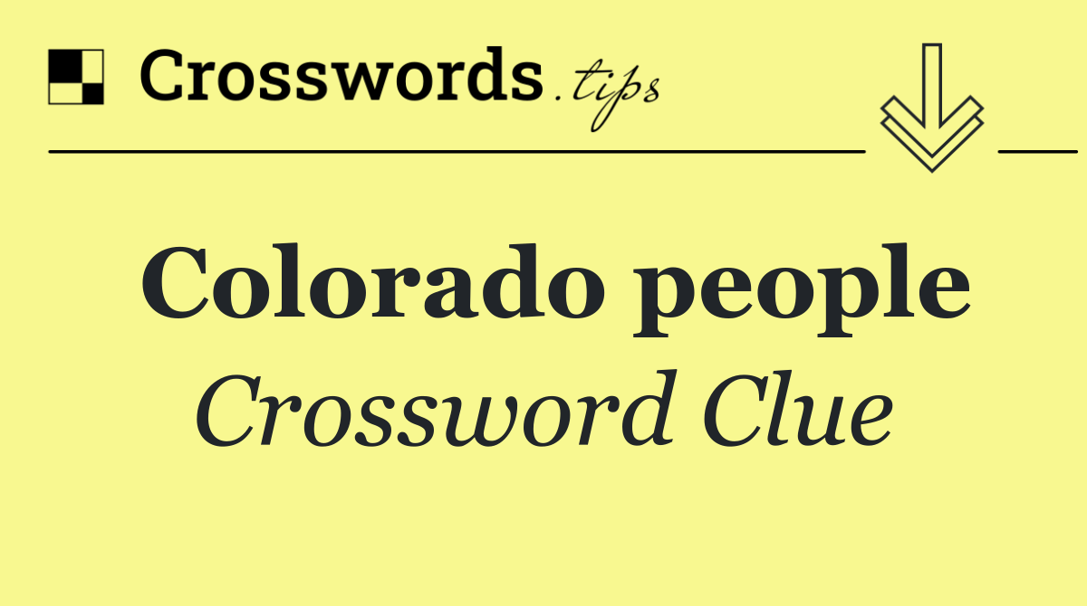 Colorado people