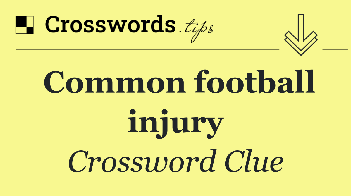 Common football injury