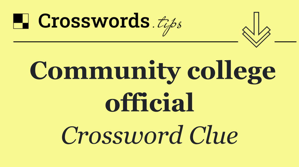Community college official