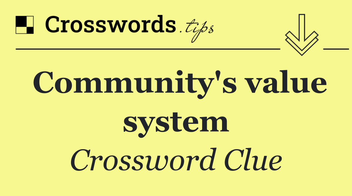 Community's value system