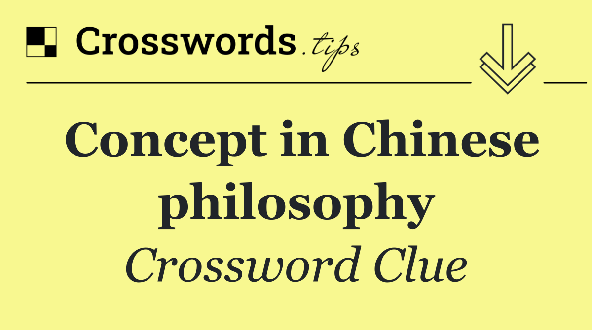 Concept in Chinese philosophy