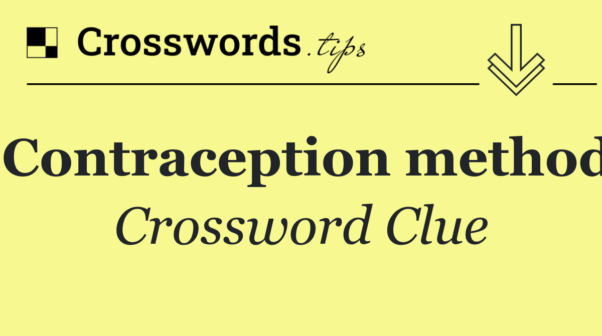 Contraception method