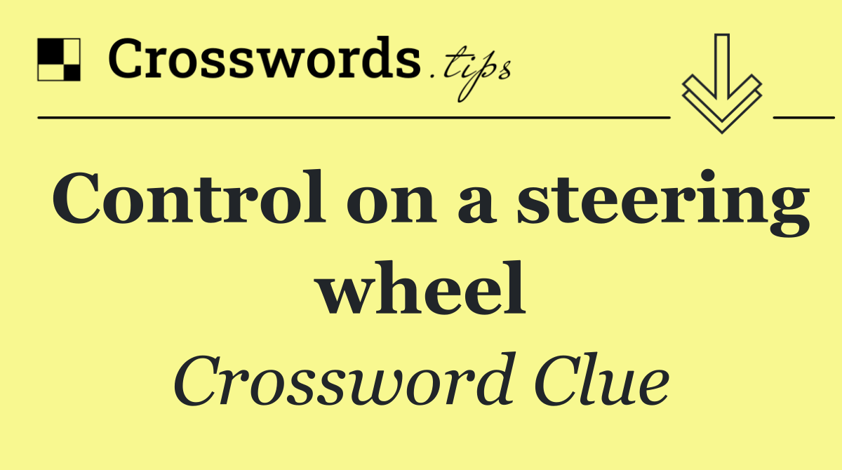 Control on a steering wheel