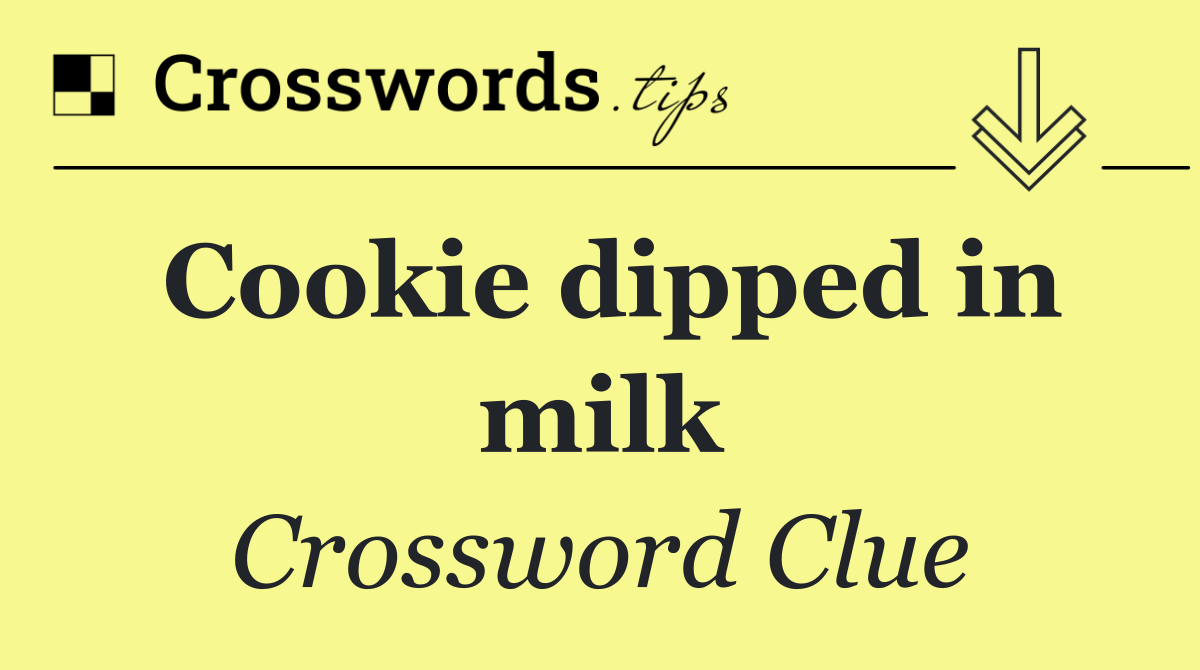 Cookie dipped in milk