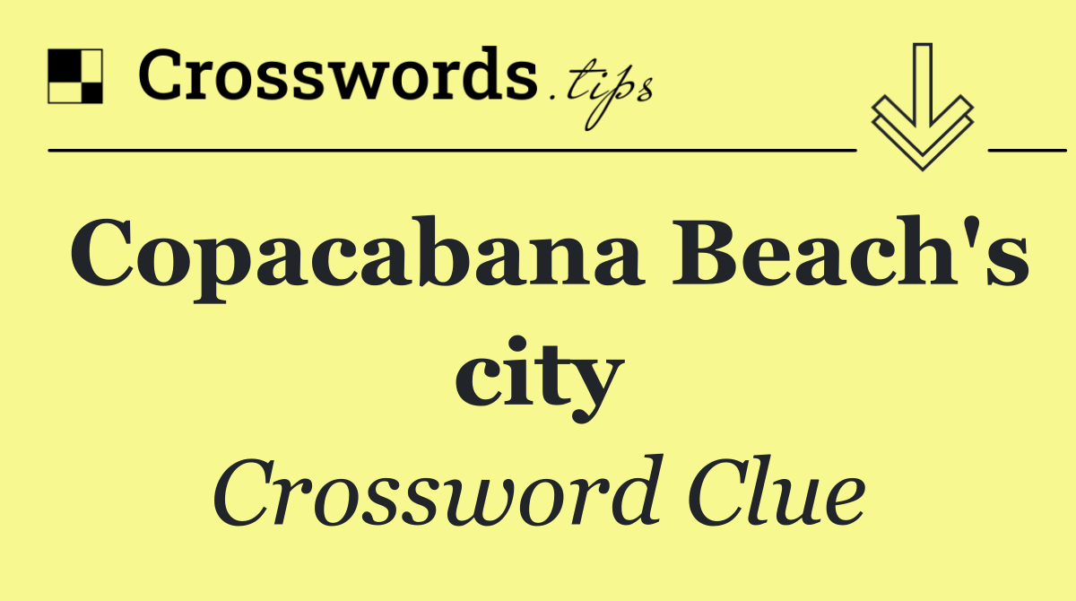 Copacabana Beach's city