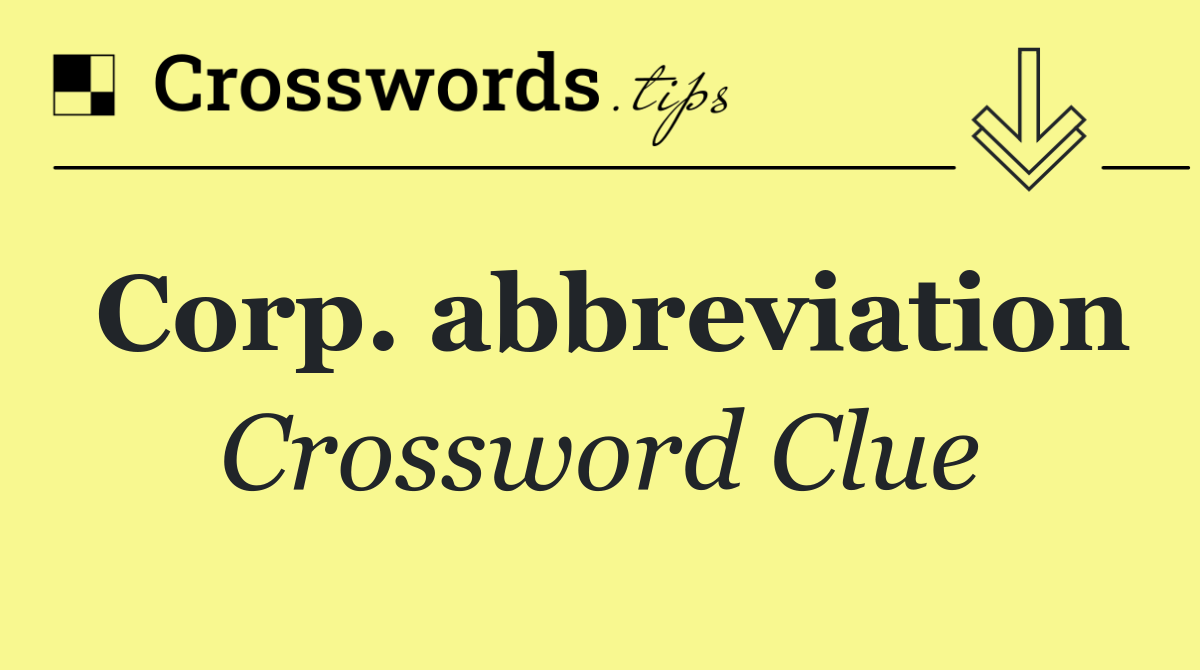 Corp. abbreviation