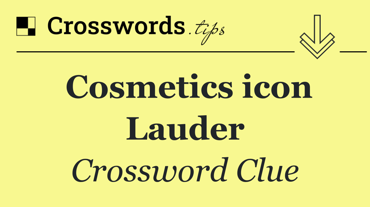 Cosmetics icon Lauder