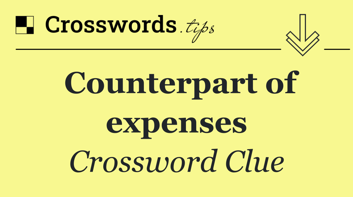 Counterpart of expenses