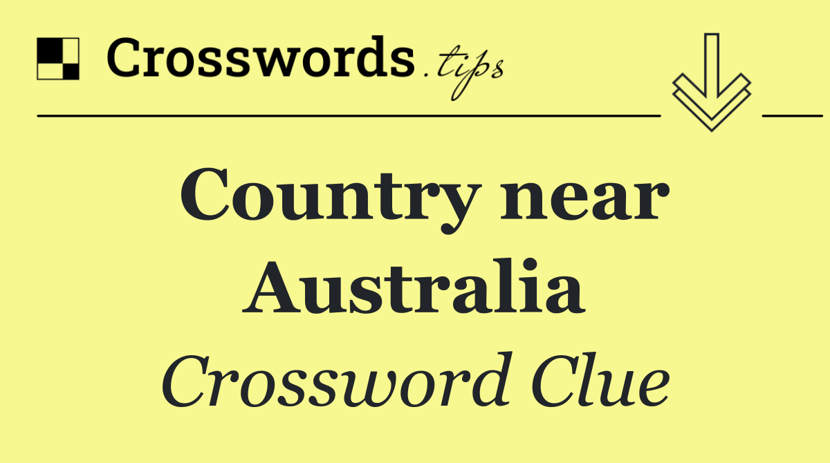 Country near Australia
