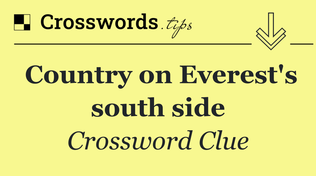 Country on Everest's south side