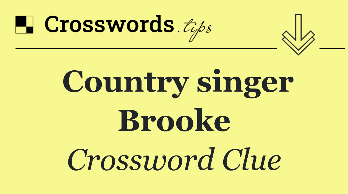 Country singer Brooke