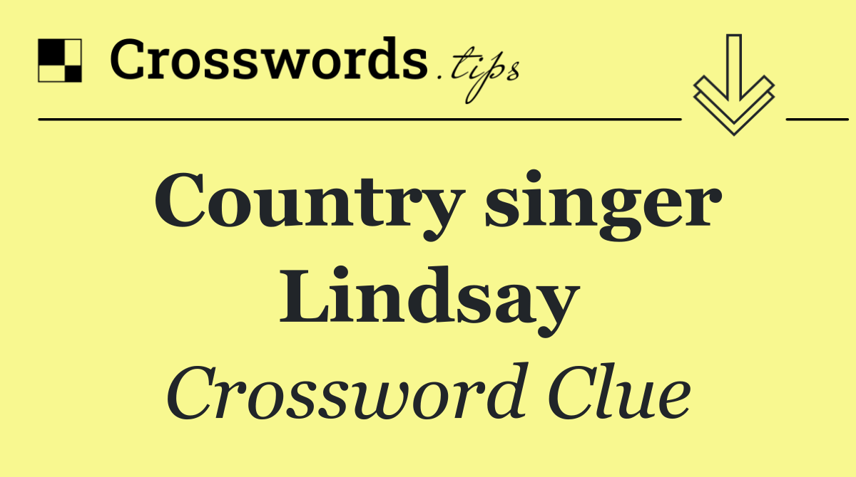 Country singer Lindsay