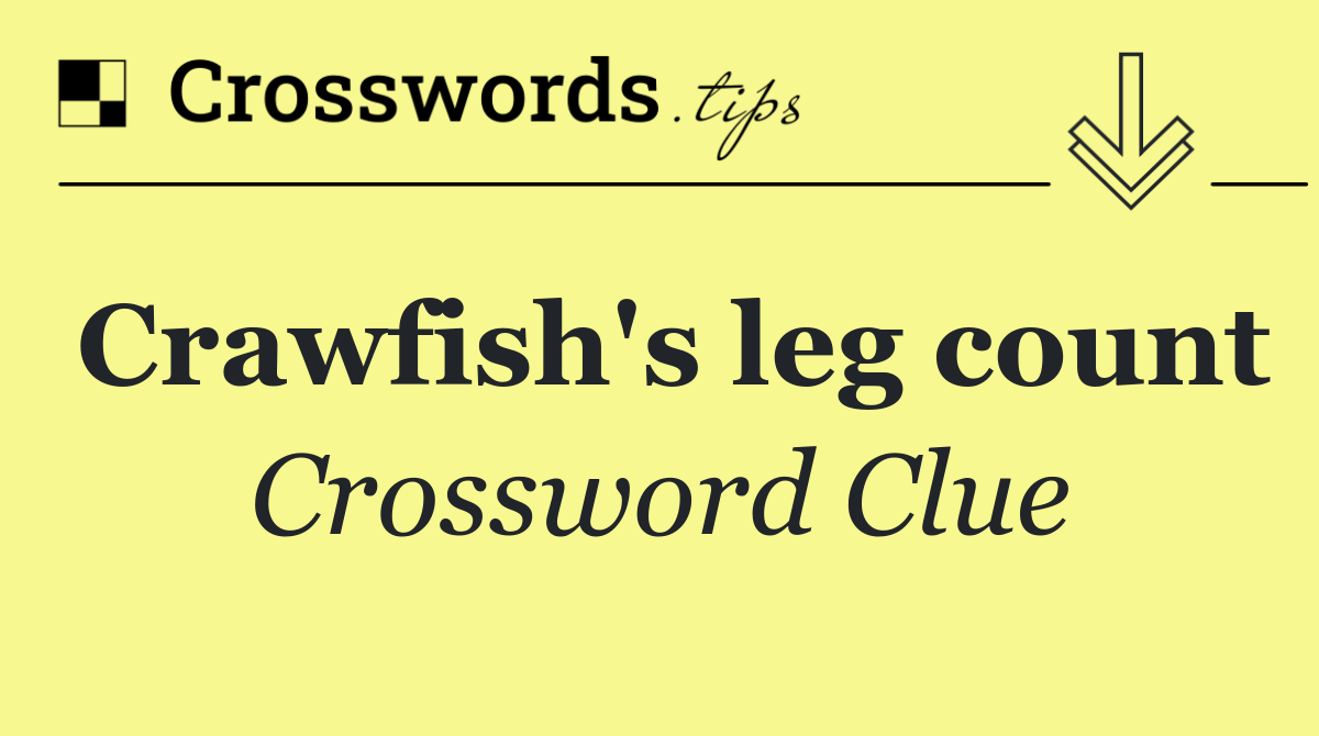 Crawfish's leg count