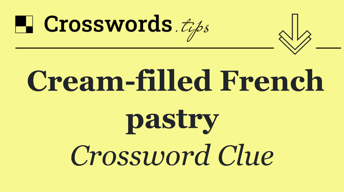 Cream filled French pastry